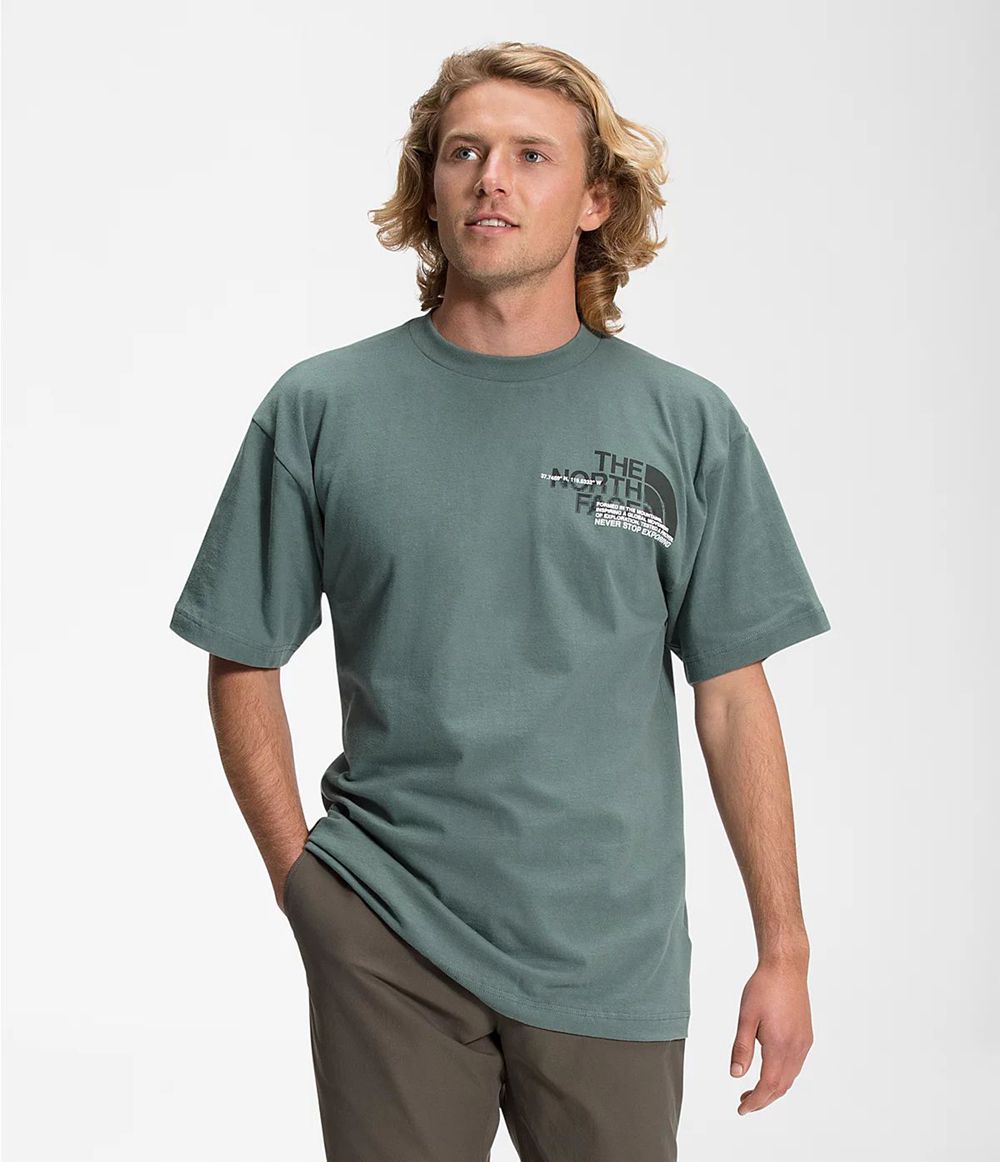 The North Face Coordinates Kurzer Ärmel T-Shirts Herren - Grün CH-351DMQC